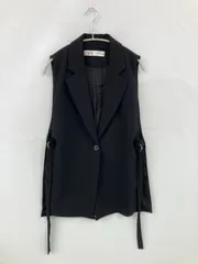 ZARA ザラ ベスト USA S ブラック 無地 レディース