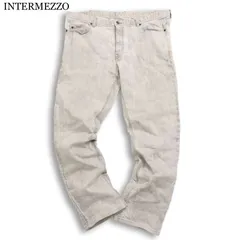 INTERMEZZO インターメッツォ レナウン ストレッチ★ ウォッシュ加工 デニム パンツ ジーンズ 大きいサイズ Sz.105 メンズのサムネイル