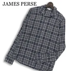 USA製★ JAMES PERSE ジェームスパース 通年★ 長袖 チェック柄 シャツ Sz.1 メンズのサムネイル
