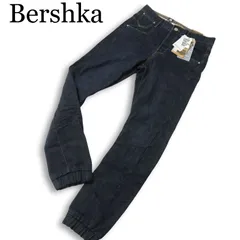 【新品 未使用】 Bershka ベルシュカ 通年★ インディゴ デニム ジョガー パンツ ジーンズ Sz.30 メンズ