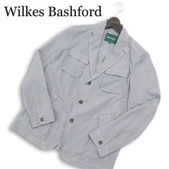 Wilkes Bashford タカキュー 通年★ チェック ストライプ サファリ ジャケット Sz.L メンズのサムネイル