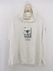 ◇ AZUL BY MOUSSY アズールバイマウジー プリント 長袖 プルオーバー パーカー サイズL ホワイト レディース E  【1304260028347】のサムネイル