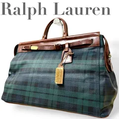 ☆★美品★POLO Ralph Lauren　ポロラルフローレン★ボストンバッグ　大容量　A4収納可　グリーン　チェック　タグ　ブラシ　ロゴ　旅行★♯2543