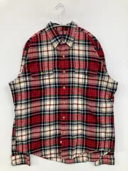 Ralph Lauren ラルフローレン シャツ/ブラウス L レッド コットン チェック柄 ワンポイント ブランドロゴ ミドル丈 長袖 ボタンダウン メンズ
