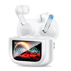 イヤホン bluetooth ワイヤレスイヤホン 【2026年世界初登場Bluetooth6.0&多機能タッチスクリーン】 ぶるーとぅーす ブルートゥース イヤフォン探し ANC&ENCノイズキャンセリング 外音取込 ゲームモード IPX7防 fc7cbabf