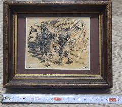 ゴーギャン、【異国のエヴァ】、希少な画集画、新品高級額 額装付