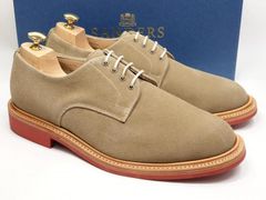 e0240 新品同様・試着程度 サンダース L1859 プレーントゥ 6.5 茶 
