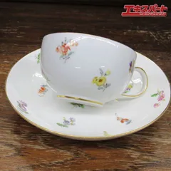 1850年-1924年製　マイセン Meissen meissen アンティークマイセン 古マイセン ボタン剣  金彩花柄  カップソーサー　エキスパート藤沢辻堂店 Meissen  antiqwue meissenのサムネイル