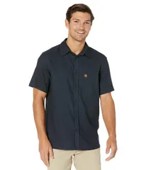 フェールラーベン メンズ トップス シャツ Fjallraven Ovik Travel Shirt Short Sleeve Dark Navy ネイビーのサムネイル