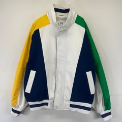 古着 ロンドンフォグ  ジャケット セーリングジャケット フルジップ ブルゾン マルチカラー L  ホワイト系 メンズ