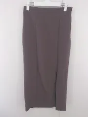 ◇ GRL グレイル バックゴム スリット ロング ナロー スカート サイズL モカ ブラウン系 レディース E  【1305120018102】