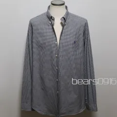 【希少90s】ラルフローレン クラッシックフィット モノトーンギンガムチェック ボタンダウンシャツ 黒×白  XL 2XL 紫ポニー 平織りブロードコットン オーバーサイズ 美品 米国購入
