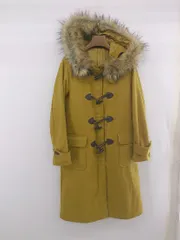 ◇ merlot メルロー フェイクファー 長袖 ダッフル コート サイズM マスタード レディース E  【1305160013976】のサムネイル