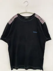 BURBERRY BLACK LABEL バーバリーブラックレーベル Tシャツ/カットソー 2 ブラック チェック柄 ワンポイント ブランドロゴ ミドル丈 半袖 クルーネック(丸首) メンズ