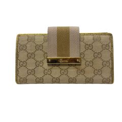 GUCCI GGキャンバス シェリーライン ロゴプレート 長財布 - メルカリ