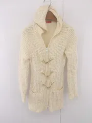 ◇ ◎ Apuweiser-riche シンプル ジップアップ 長袖 フーディ カーディガン サイズ2 ベージュ系 レディース E  【中古】 【1305220001813】