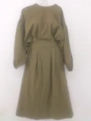 ◇ Settimissimo バックリボン ボリュームスリーブ スタンドカラー 長袖 ロング ワンピース サイズ M カーキ レディース E  【中古】 【1305220002568】のサムネイル