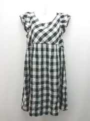 ◇ Anatelier アナトリエ ギンガムチェック ノースリーブ 夏物 ロング丈 ワンピース サイズ36 ブラック レディース E  【1305290001034】のサムネイル