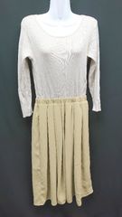 ◇ Tiaclasse ティアクラッセ 綺麗め ニット生地 ロング丈 ワンピース サイズ9 グリーン系 レディース E 【1305290001867】
