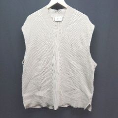 ◇ Emmaclothes 엠마 클로즈 심플 V넥 리브 민소매 스웨터 사이즈 M 베이지 레이디스 E [1305290009597]