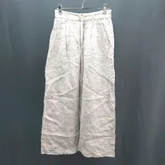 ◇ Steven alan カジュアル 涼やか 綺麗め リネン ハイウエスト ワイド パンツパンツ サイズS グレー レディース E  【1305290014607】のサムネイル