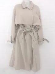 ◇ ◎ Aunt Marie's 通勤 シンプル ビッグシルエット 長袖 トレンチ コート サイズF ベージュ系 レディース E  【1305300006110】のサムネイル
