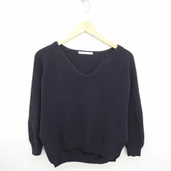 アーバンリサーチ ドアーズ URBAN RESEARCH DOORS ニット セーター Vネック 綿 コットン ラグランスリーブ 長袖 ONE 紫 パープル /TT13