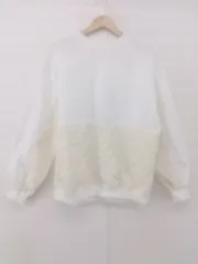 ◇ JUNOAH ジュノア 切替 キルティング 裏起毛 長袖 トレーナー スウェット サイズXL ホワイト系 レディース E  【1306050026373】のサムネイル