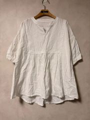 23区 大きいサイズ46 【洗える】カラミブラウス ランタンスリーブ 