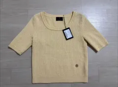 ハンサム LANVIN COLLECTION かわいい スクエアネック ニット 90サイズ (新品)のサムネイル