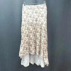 ◇ who's who Chico フーズフーチコ 花柄 裏地 ウエストゴム ロング丈 プリーツ スカート サイズF ベージュ系 レディース E  【1306050057186】のサムネイル