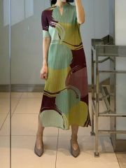 ○Sybilla（シビラ）○シルク混 マルチカラー○アートプリントドレス