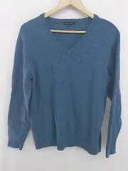 ◇ URBAN RESEARCH アーバンリサーチ Vネック ウール混 長袖 ニット セーター サイズ40 ブルー レディース P  【1306120004645】