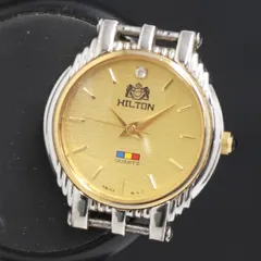 QZ 石付 ヒルトン 802 ゴールド文字盤 レディース腕時計 2000000 NSK KRKのサムネイル
