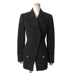 クリスチャンディオール Christian Dior ヴィンテージ ジャケット 38 ブラック レディース 正規品 6-YD051のサムネイル
