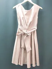 ◇ AIMER バック編み込みリボン かわいい パーティー 裏地あり ひざ丈 ワンピース サイズ9号 ピンク レディース E  【1306140014051】のサムネイル