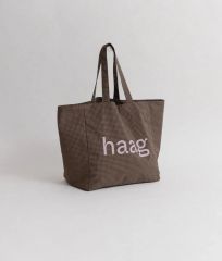 韓国限定 haag トートバッグ ブラウン チェック柄 - メルカリ