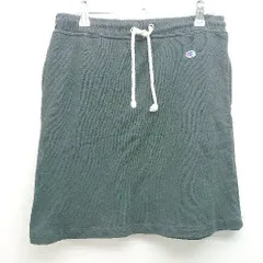 ◇ Champion チャンピオン カジュアル 無地 ロゴ 刺繍 ミニ タイト スカート サイズM ブラック レディース E  【1306140015607】のサムネイル