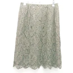 ◇ latotalite ラトータリテ ガーリー 花柄レース ひざ丈 タイト スカート サイズ36 カーキ レディース E  【1306140021219】のサムネイル