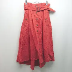 ◇ chocolraffinerobe ショコラフィネローブ ハイウエスト 綺麗め ロング丈 フレア スカート サイズF レッド レディース E  【1306140020656】のサムネイル