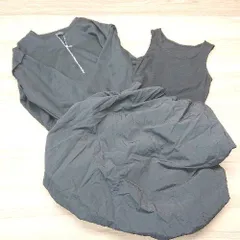 ◇ tiptop ティップトップ 無地 シンプル ジップアップ ワンピース トレーナー サイズF ブラック レディース E  【1306140021424】のサムネイル