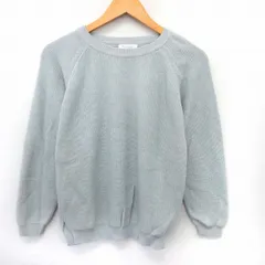 B&Y ユナイテッドアローズ BEAUTY&YOUTH ビューティー&ユース ニット セーター プルオーバー 長袖 シンプル リブ袖 ライトグリーン /ST42