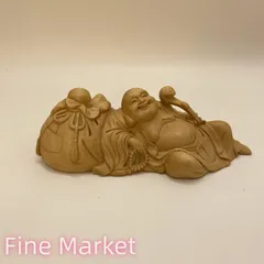 布袋様 オブジェ 置物 木製 木彫 開運 安産祈願 無病息災 子宝 健康運 リビング 玄関 インテリア オフィス 幸運 長寿 縁起物 魔除け 厄除 開運 幸運 財運 金運