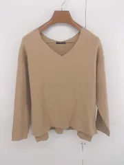 ◇ URBAN RESEARCH ROSSO ロッソ Vネック 大人女子 シンプル 長袖 ニット セーター サイズF ベージュ レディース P  【1306160012785】