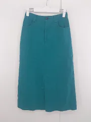 ◇ green label relaxing UNITED ARROWS フロントスリット ロング Aライン スカート サイズ36 グリーン系 レディース P  【1306160012136】