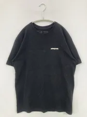 patagonia パタゴニア Tシャツ/カットソー M ブラック バックプリント ブランドロゴ ミドル丈 半袖 クルーネック(丸首) メンズ レディース