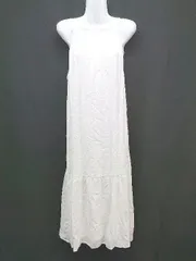 ◇ DouDou シンプル かわいい キャミソール 清楚 夏 ロング ワンピース サイズF ホワイト レディース E  【1306190003852】のサムネイル