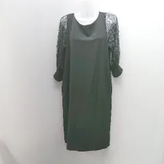 ◇ apart by lowrys レースアップ オケージョンドレス フォーマル 長袖 膝丈 ワンピース サイズM ブラック レディース E  【1306190005818】