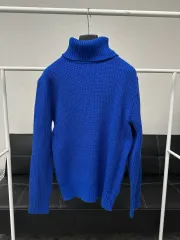 サイズ 100) WAREHOUSE ウエアハウス 1986 ブルー タートルネック ニットのサムネイル
