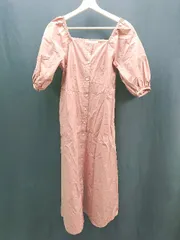 ◇ BABYLONE バビロン フロントボタン バブルスリーブ 大人 半袖 ひざ丈 ワンピース サイズ38 ブラウン系 レディース E  【1306190018504】のサムネイル